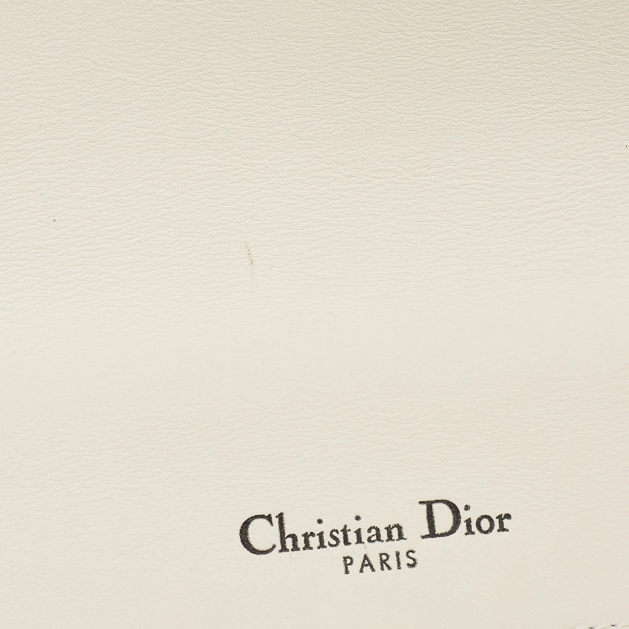 DIOR White Leather Medium ama Flap Shoulder Bag