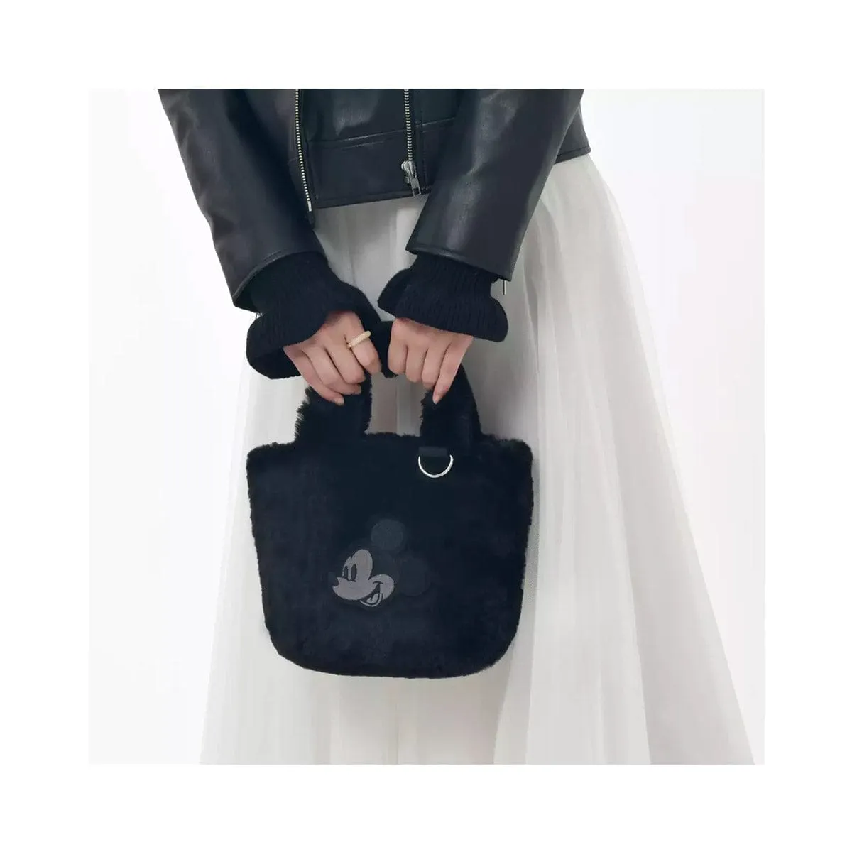 Disney Mickey Mouse Fur Tote 2-Way Bag