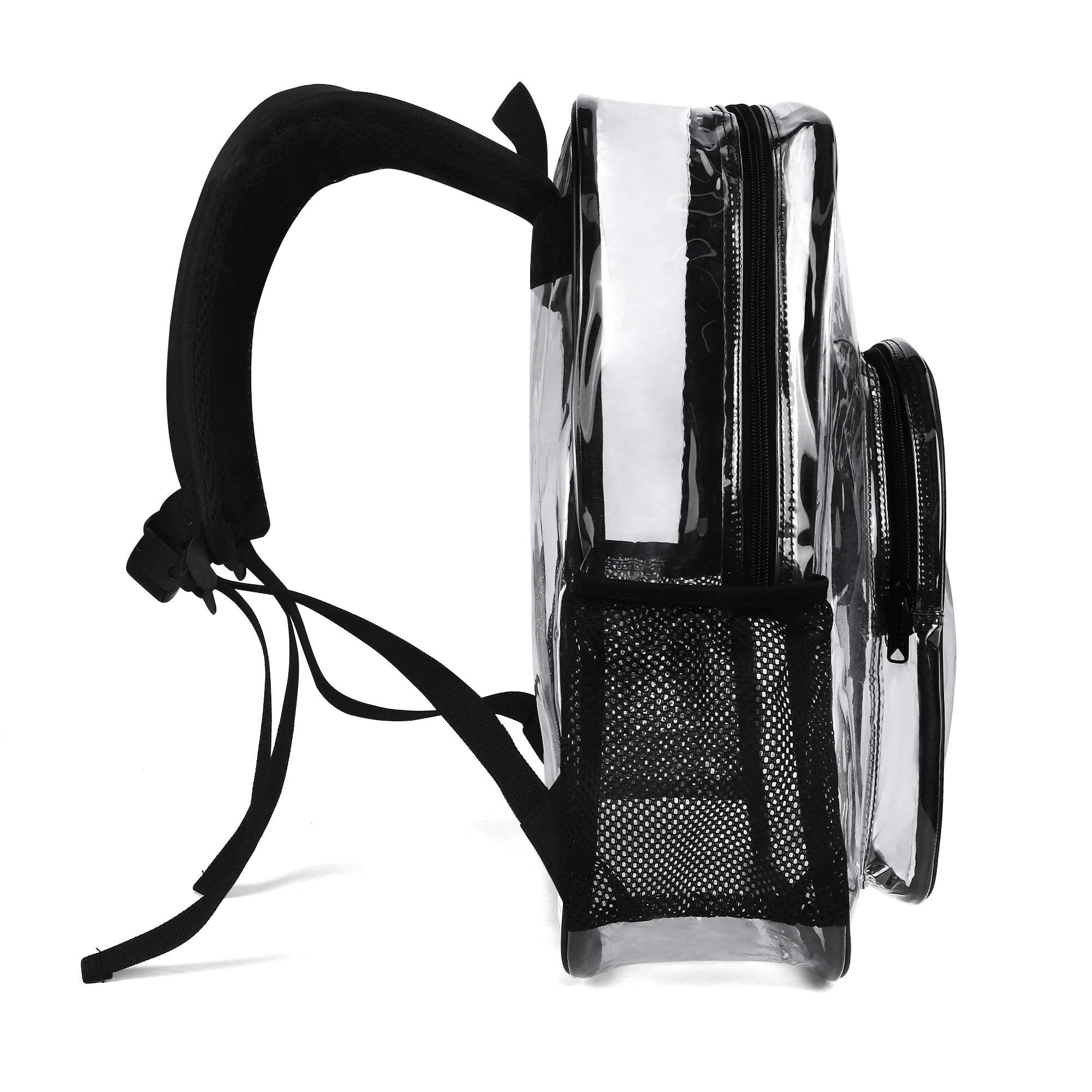 Dnt JugeMy Different Large 17 Inch Clear Bag PVC See Through Transparent School Backpack