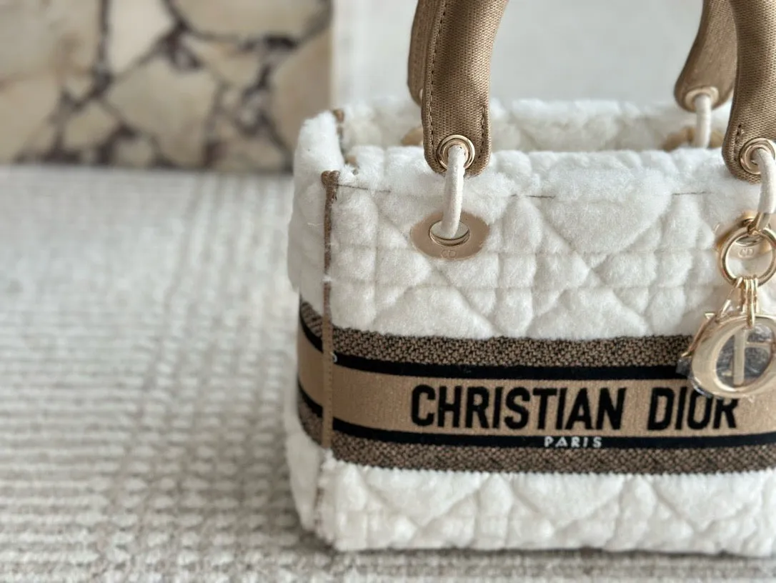 DR471 Medium Lady Dior Bag /  9.5 x 8.5 x 4.5 inches