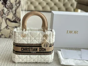 DR471 Medium Lady Dior Bag /  9.5 x 8.5 x 4.5 inches