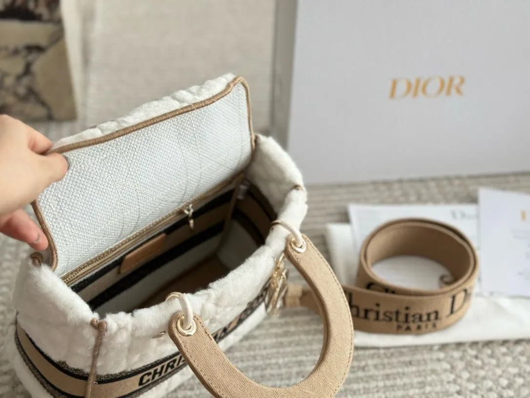DR471 Medium Lady Dior Bag /  9.5 x 8.5 x 4.5 inches