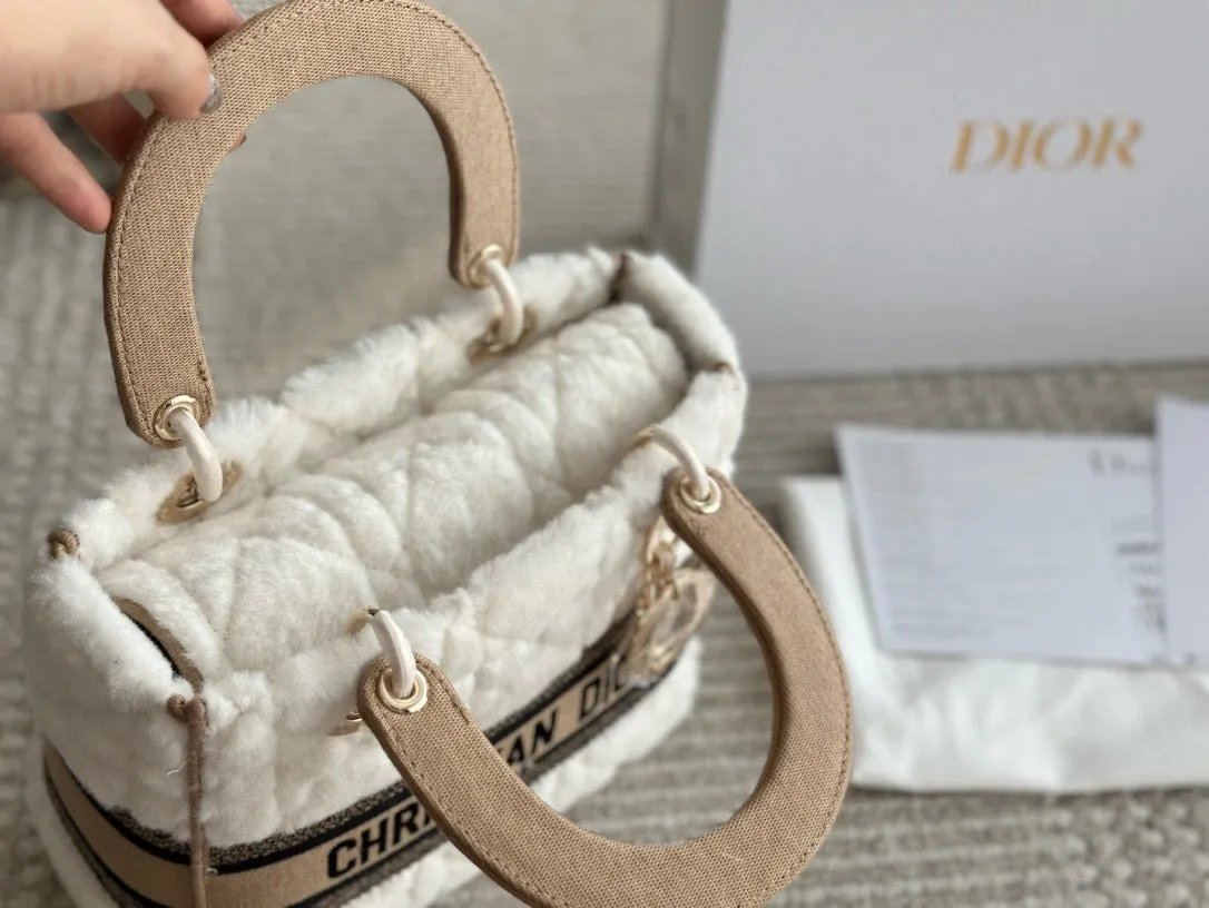 DR471 Medium Lady Dior Bag /  9.5 x 8.5 x 4.5 inches