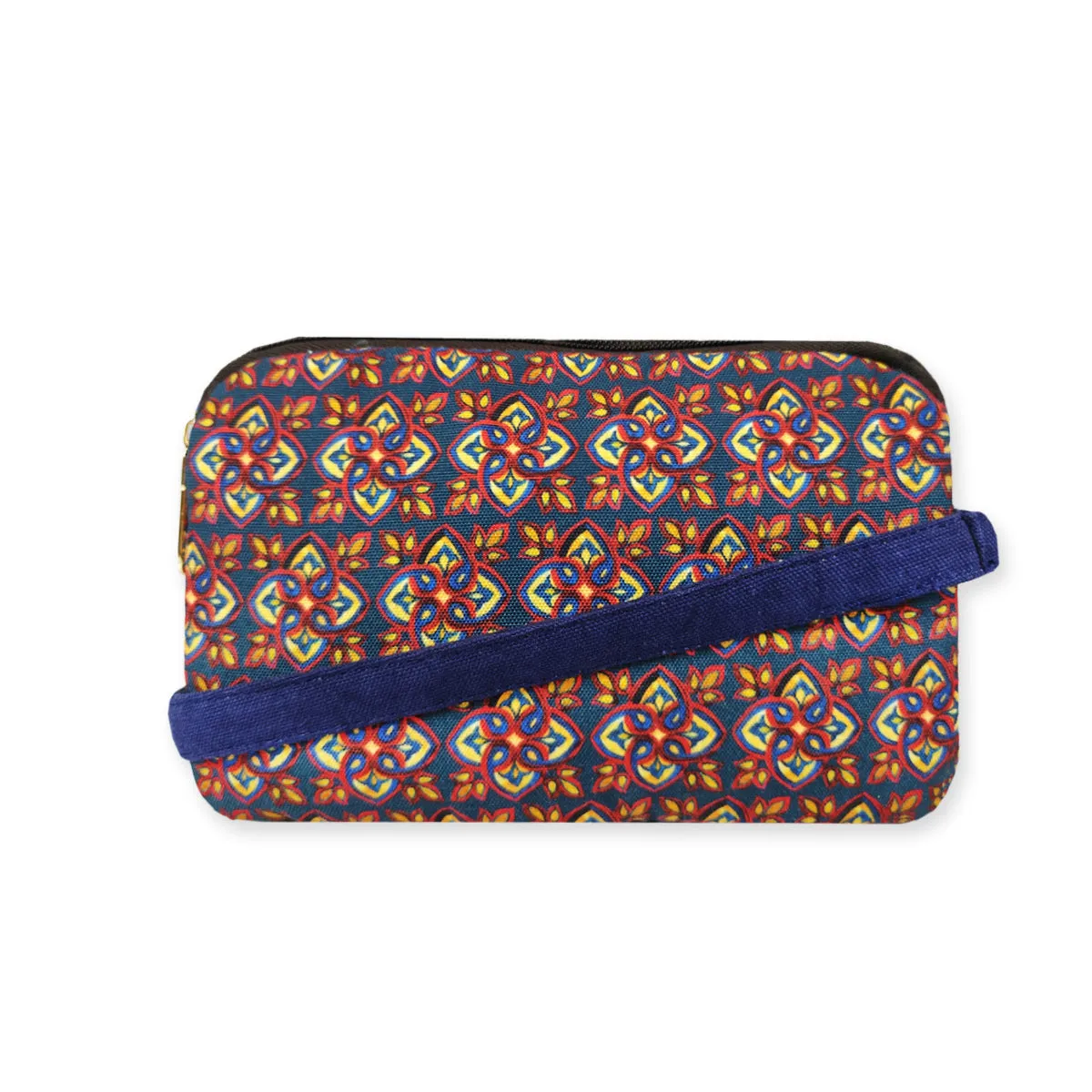 Dual Compartment Sling Bag- Blue Knot