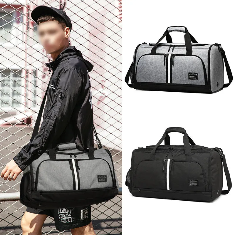 Duffel Bag with 10 Optimal Compartments Including Water Resistant Pouch