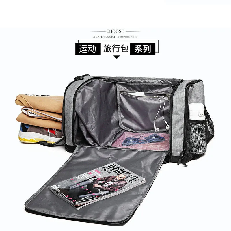 Duffel Bag with 10 Optimal Compartments Including Water Resistant Pouch