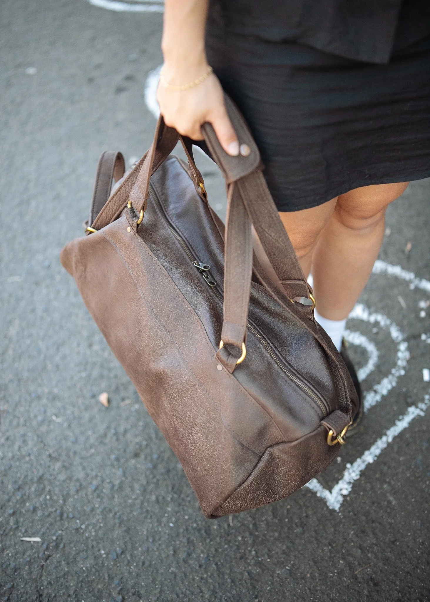 Duffel Carry All Bag - Cowhide - Mottle Brown
