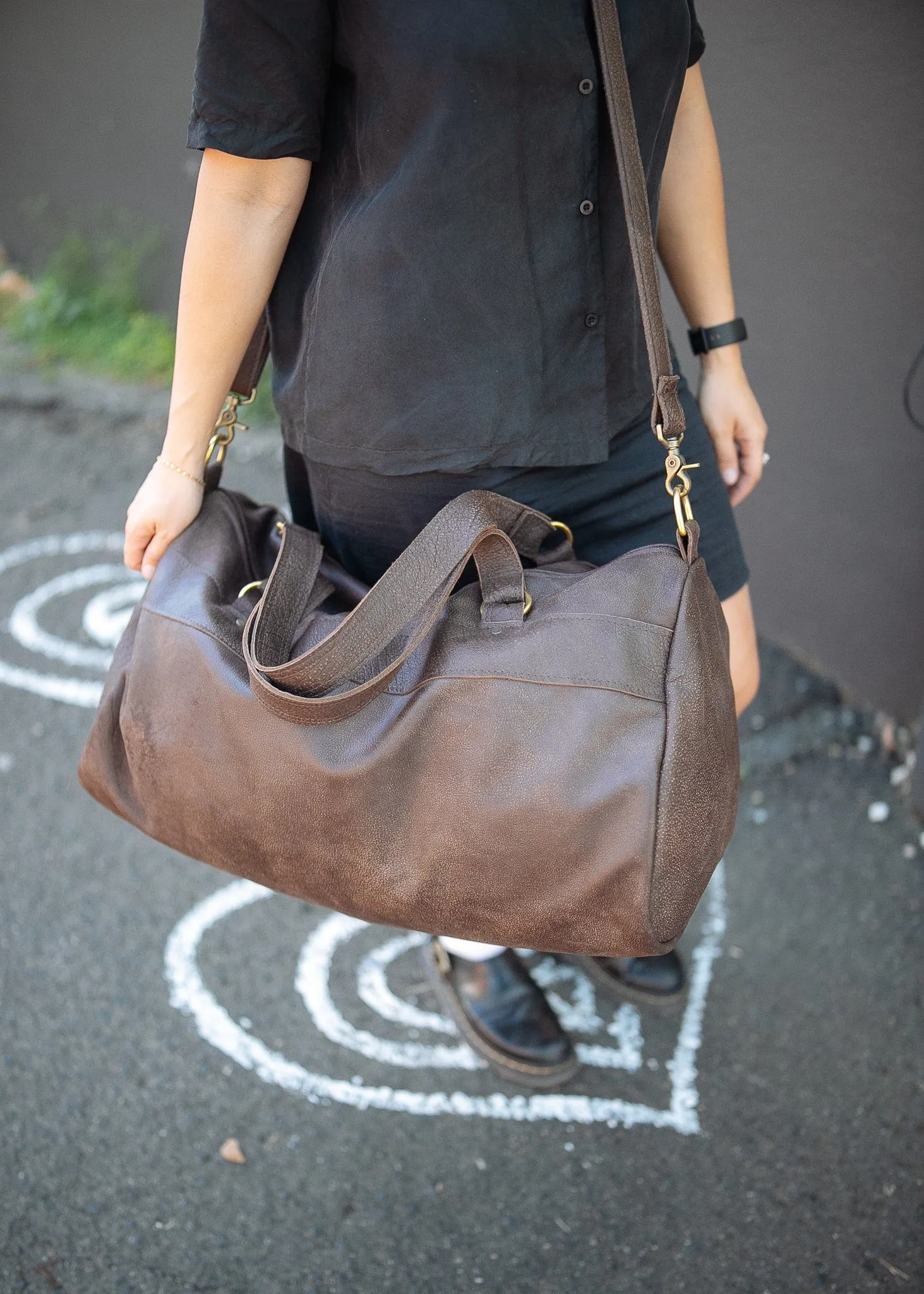 Duffel Carry All Bag - Cowhide - Mottle Brown