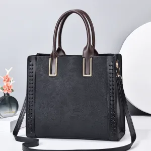 Elegant Flower Embossed Shoulder Bag