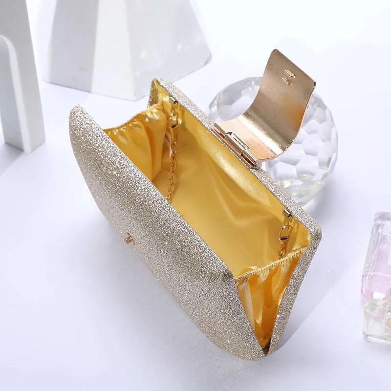 Elegant Rhinestone Clutch with Chain Shoulder Strap