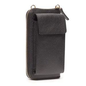 Elie Beaumont Black Leather Phonebag