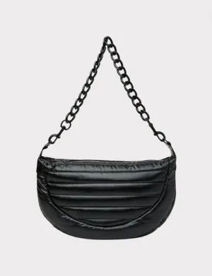 Elton Hobo Crossbody Pearl Black