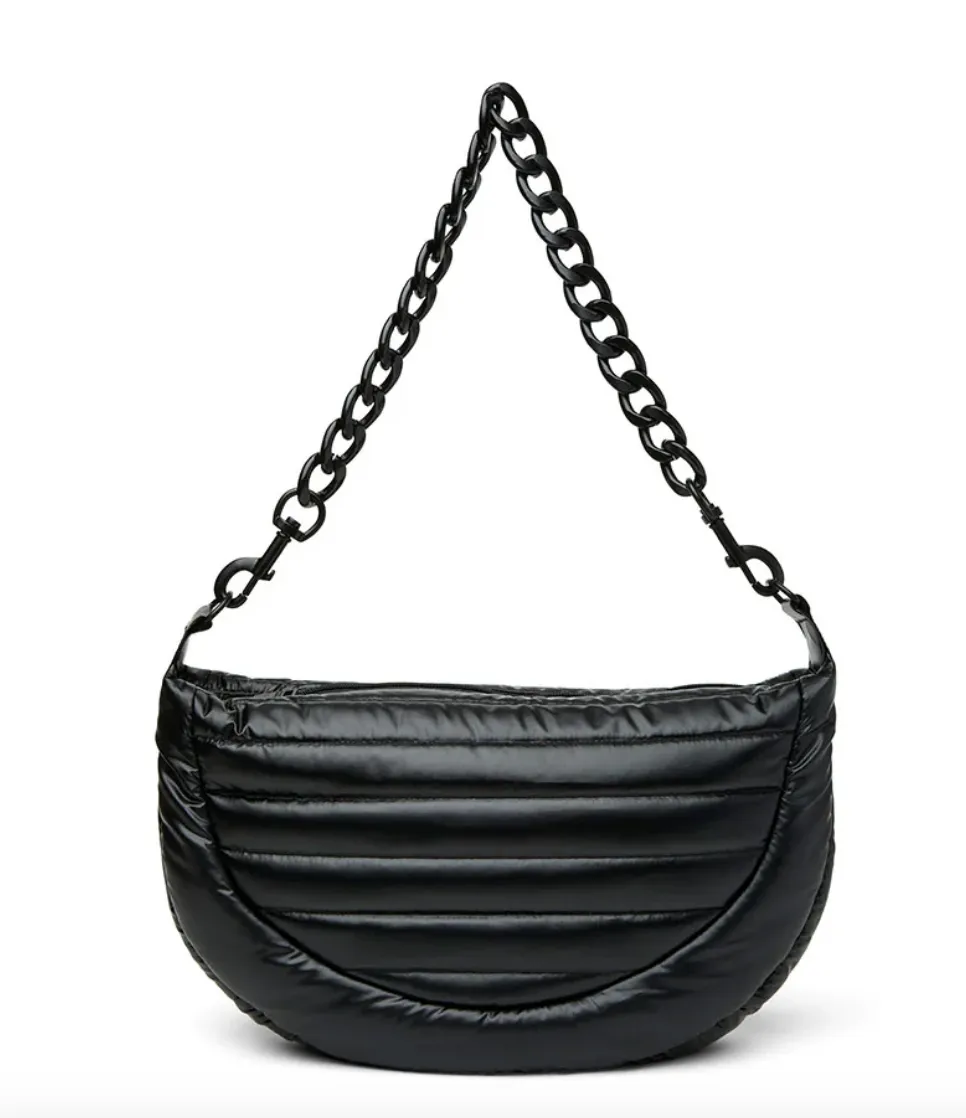 Elton Hobo Crossbody Pearl Black