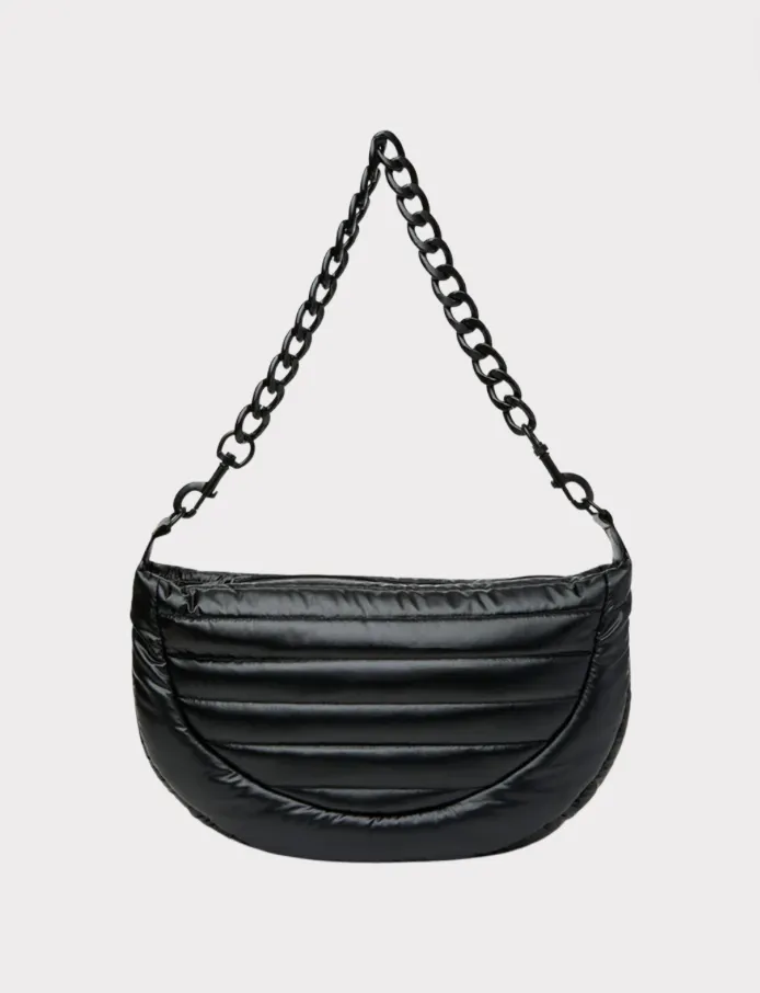 Elton Hobo Crossbody Pearl Black