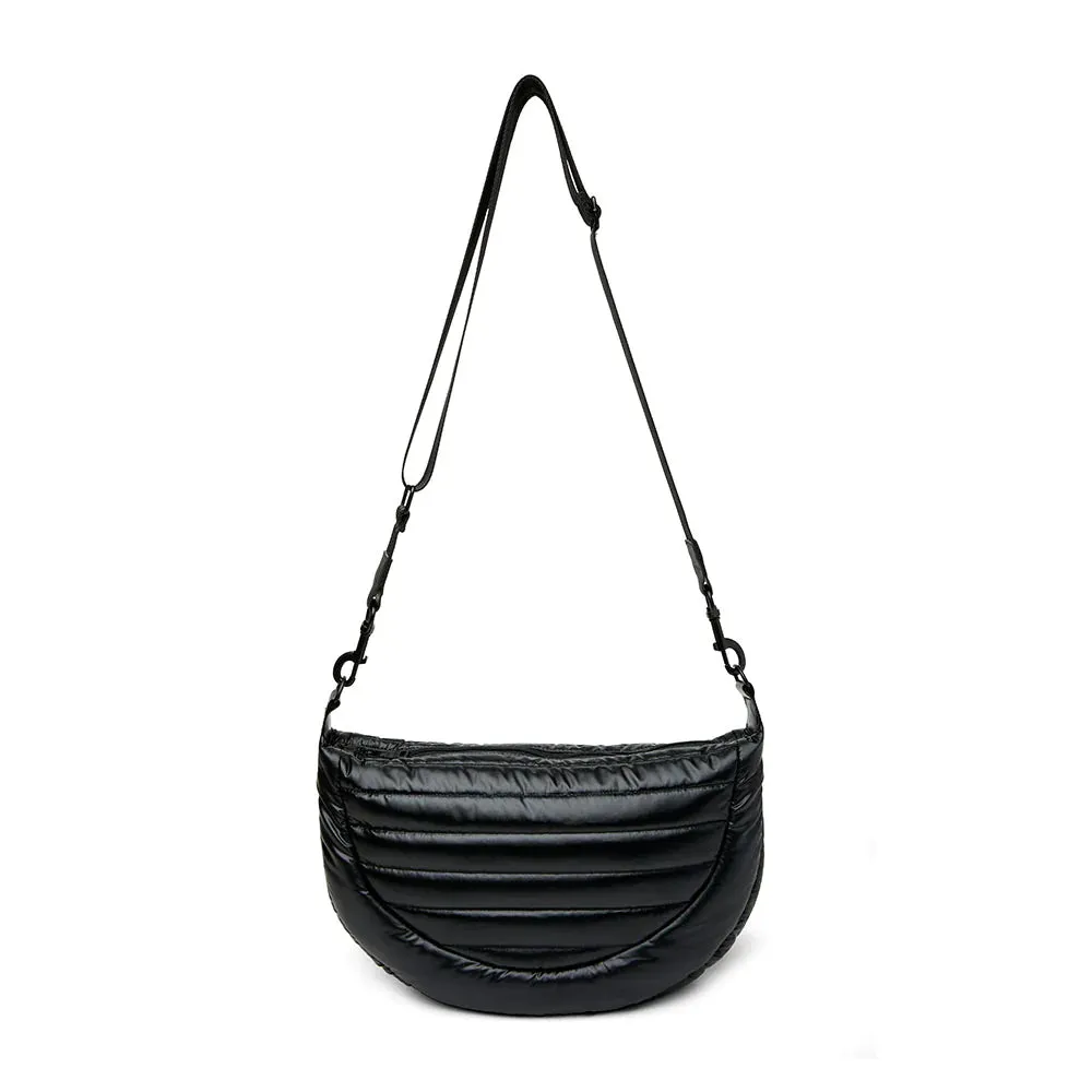 Elton Hobo Crossbody Pearl Black