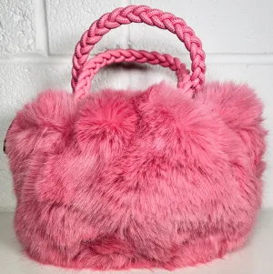 Elvira Faux Fur Grab Bag - Candy Pink