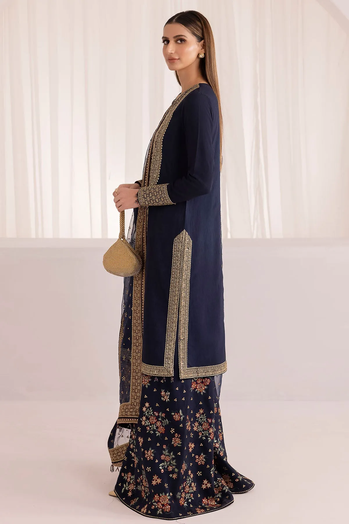 Embroidered Raw Silk UR-7008