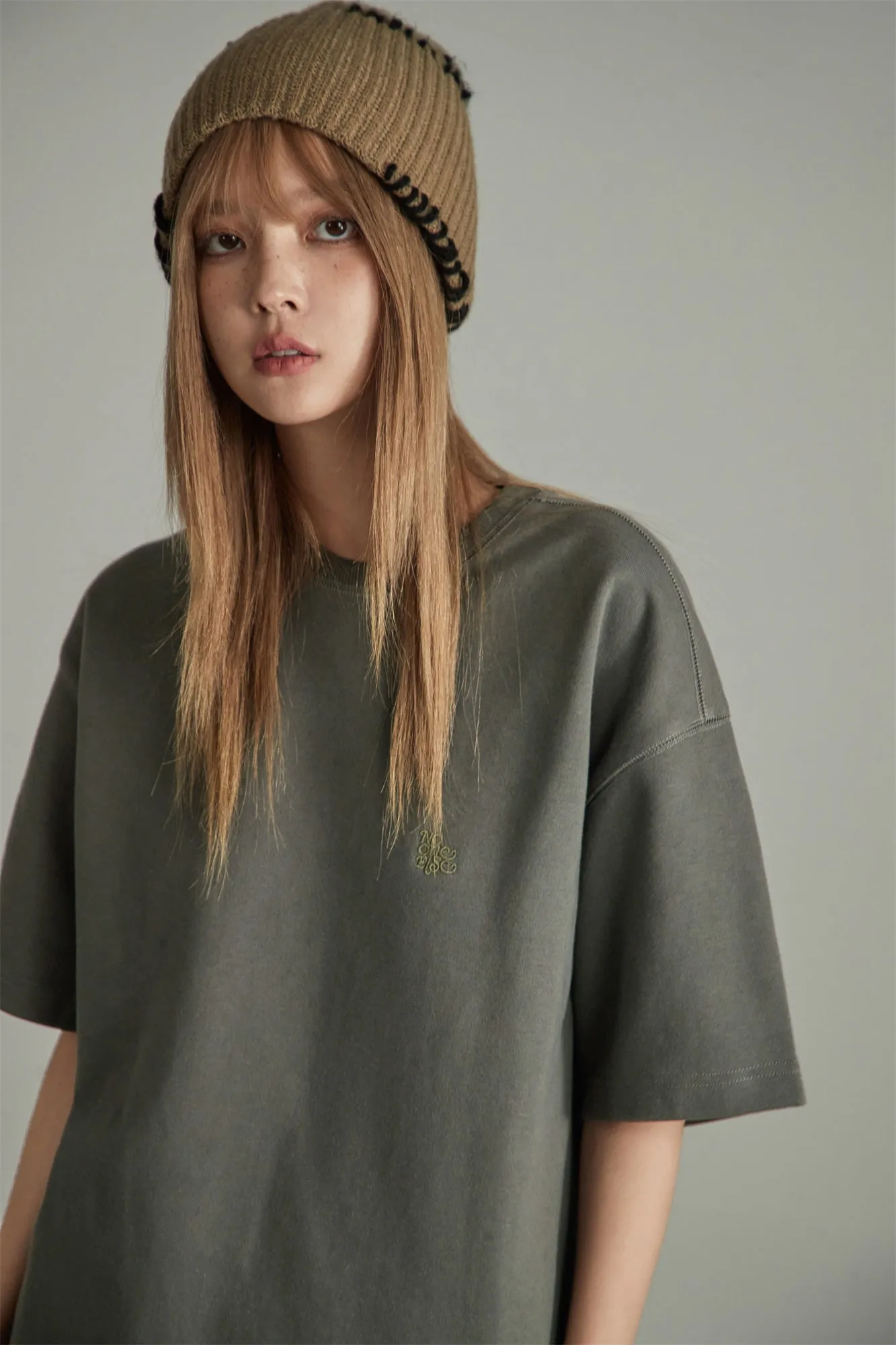 Embroidery Logo T-Shirt Mini Dress