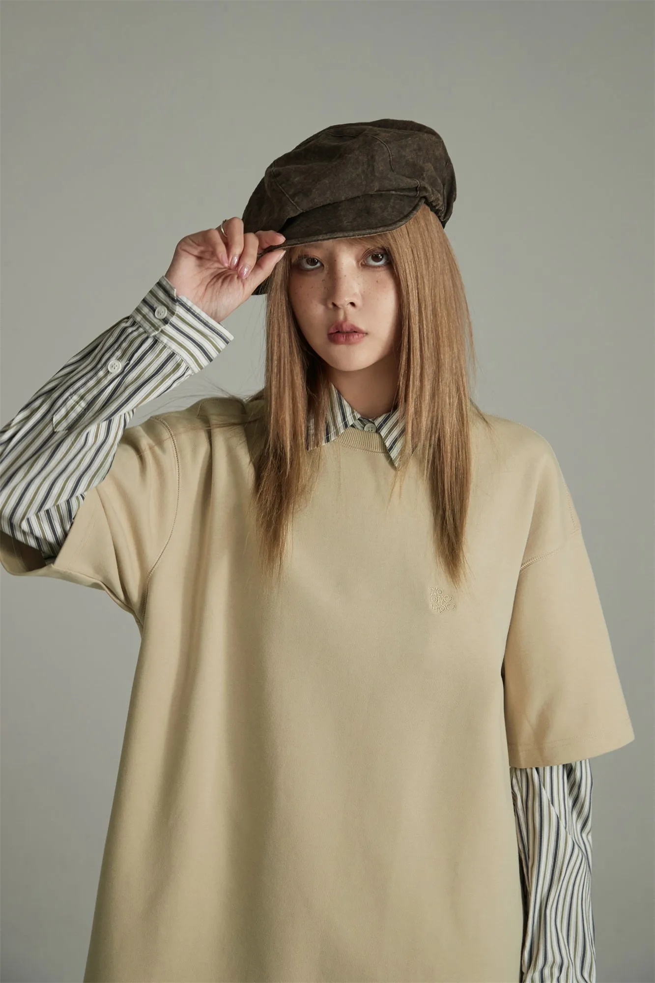 Embroidery Logo T-Shirt Mini Dress