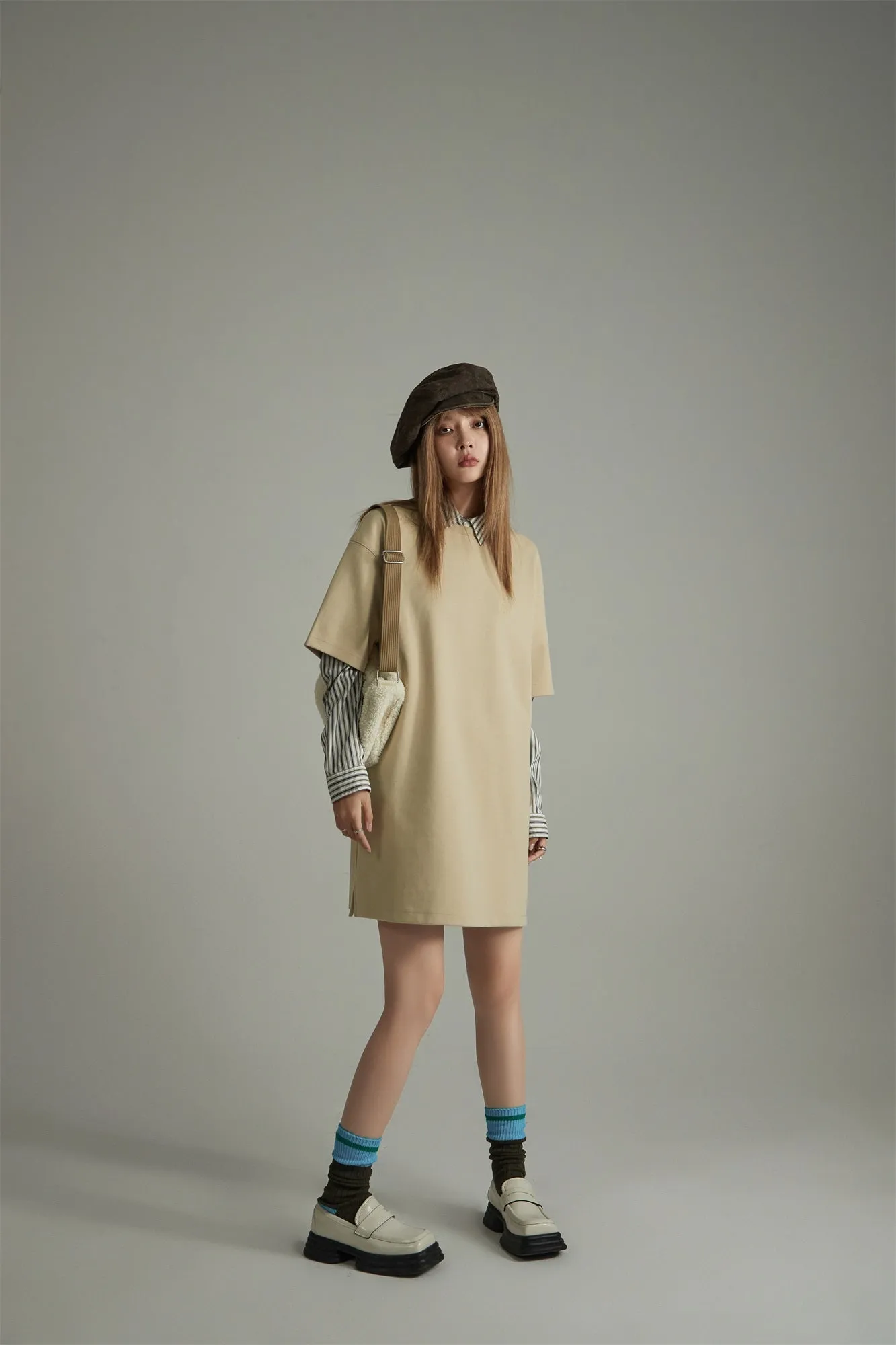 Embroidery Logo T-Shirt Mini Dress