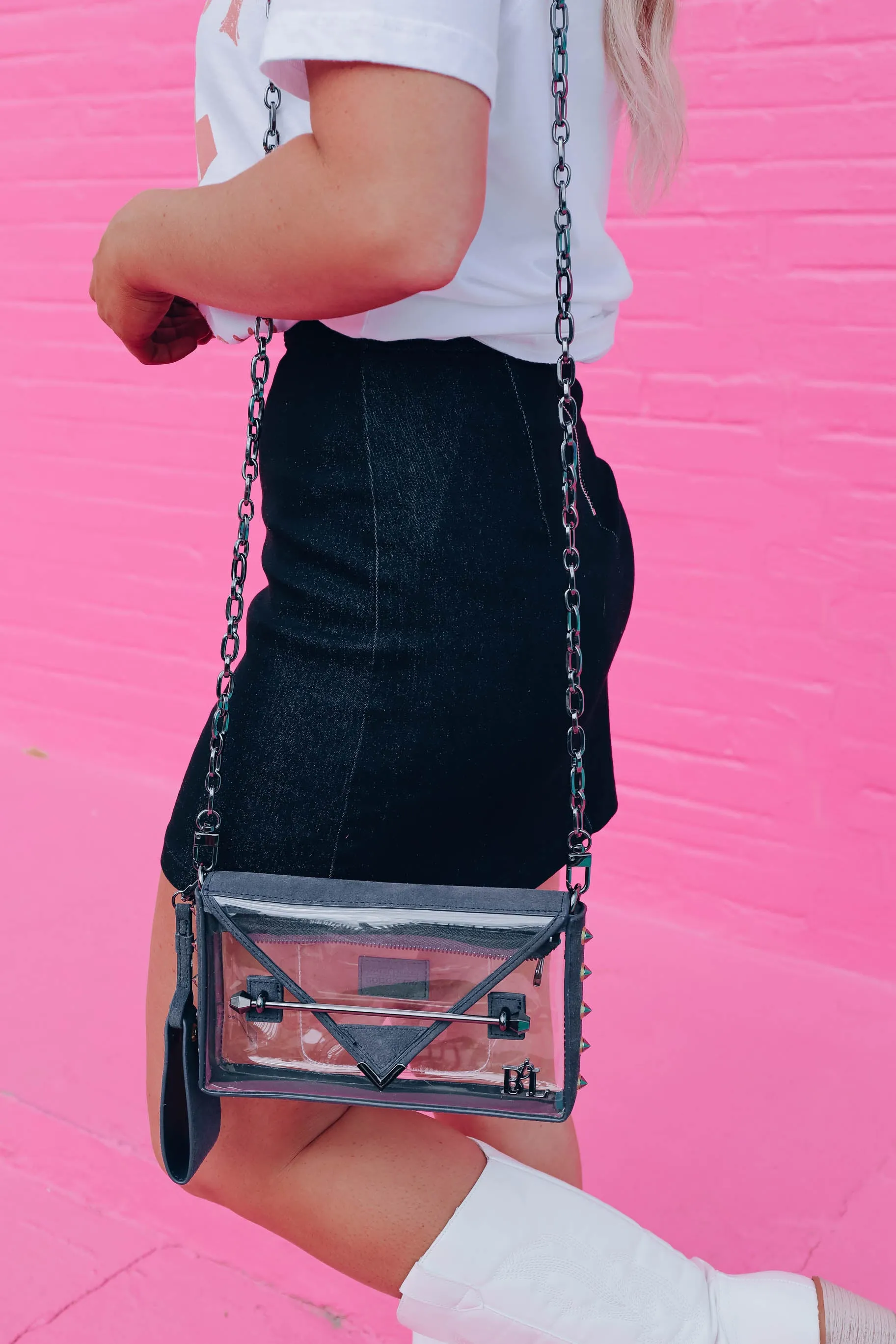 Emma Crossbody Stadium Bag - Black