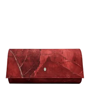 Evelyn Clutch in Red Leaf Leather