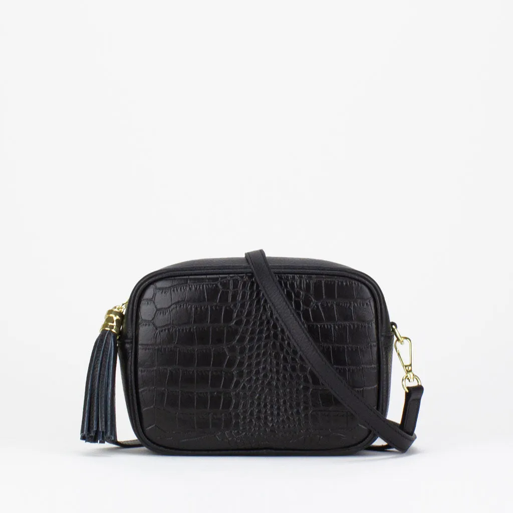 Evie Camera Bag (Croc Print)