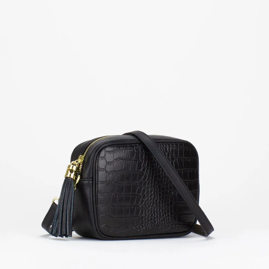Evie Camera Bag (Croc Print)