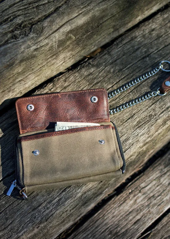Explorer Wallet | Waxed Canvas and Leather Travelers Wallet