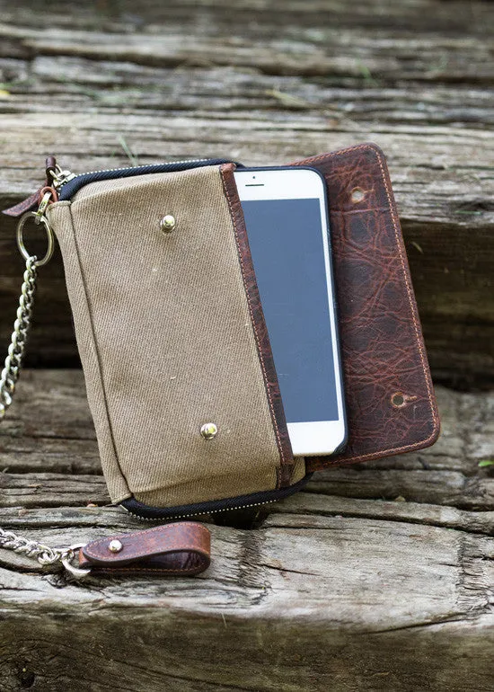 Explorer Wallet | Waxed Canvas and Leather Travelers Wallet