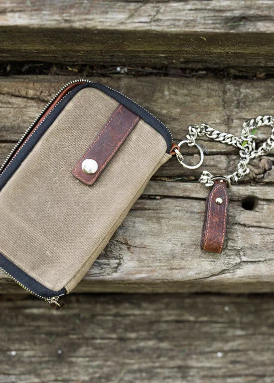 Explorer Wallet | Waxed Canvas and Leather Travelers Wallet