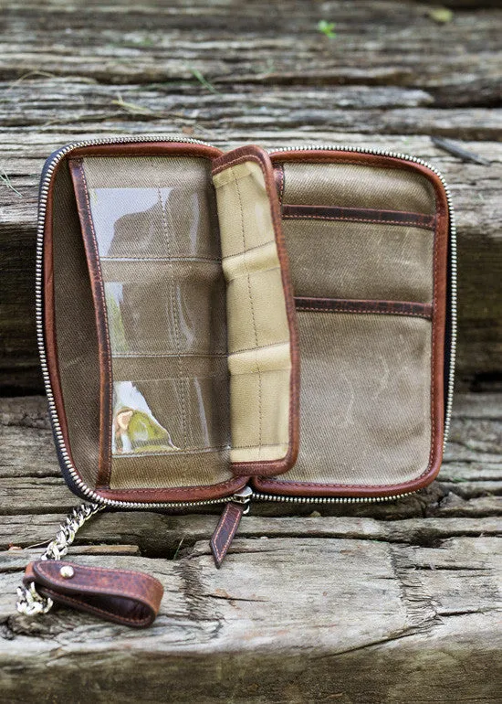 Explorer Wallet | Waxed Canvas and Leather Travelers Wallet