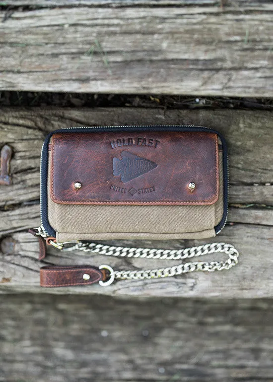 Explorer Wallet | Waxed Canvas and Leather Travelers Wallet
