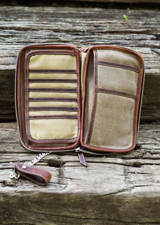 Explorer Wallet | Waxed Canvas and Leather Travelers Wallet