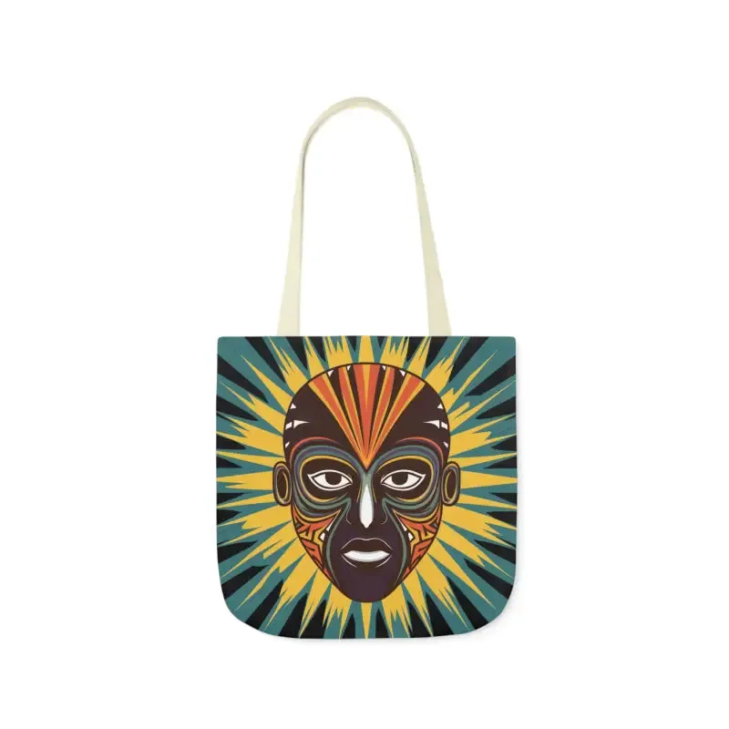 Eye Catching African Tribal Mask Canvas Tote Bag