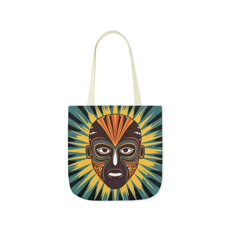 Eye Catching African Tribal Mask Canvas Tote Bag