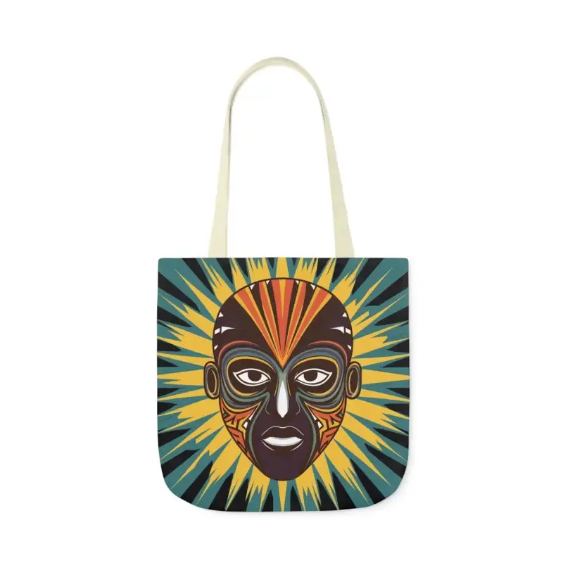 Eye Catching African Tribal Mask Canvas Tote Bag