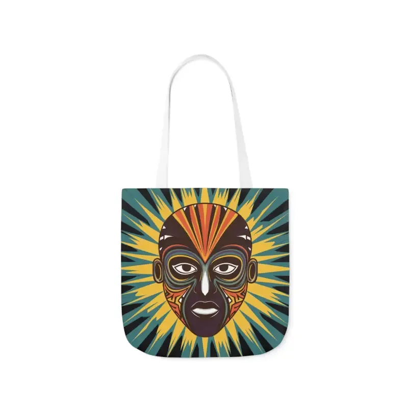 Eye Catching African Tribal Mask Canvas Tote Bag