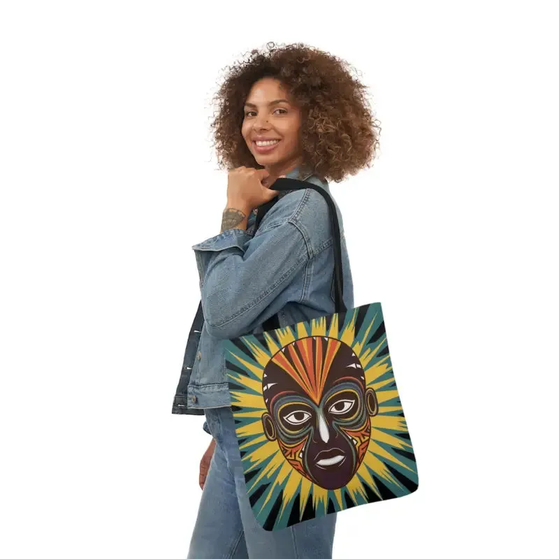 Eye Catching African Tribal Mask Canvas Tote Bag