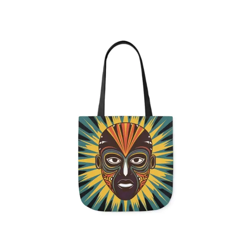 Eye Catching African Tribal Mask Canvas Tote Bag