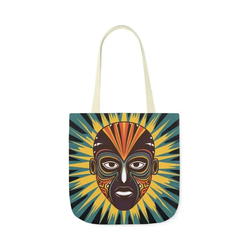 Eye Catching African Tribal Mask Canvas Tote Bag