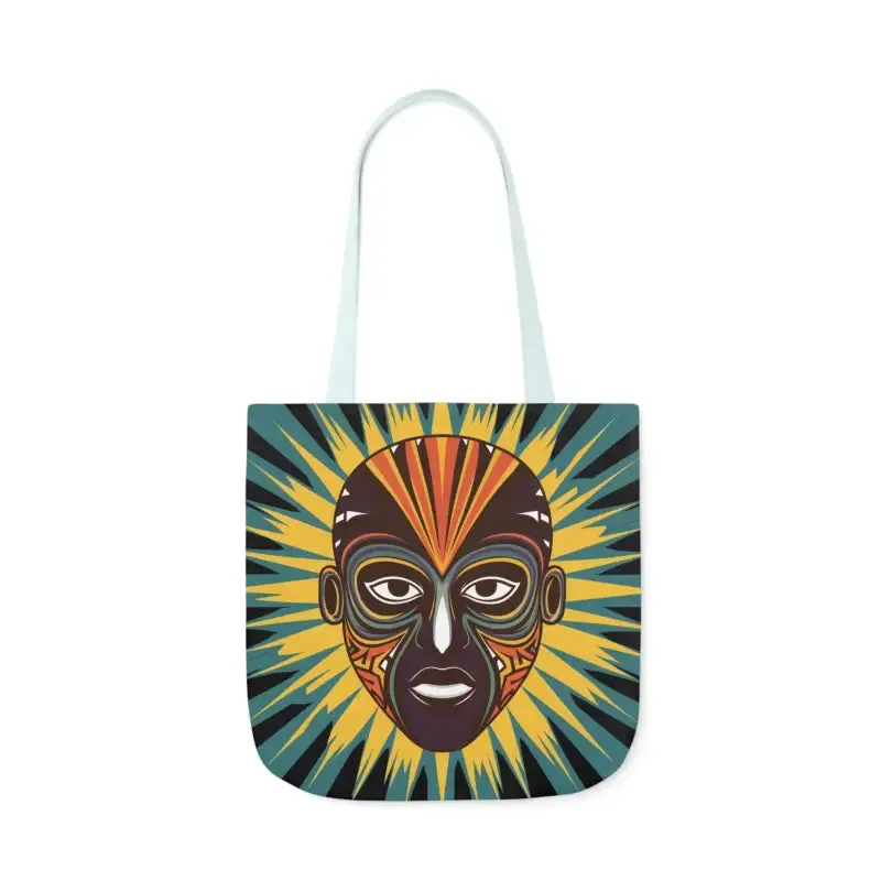 Eye Catching African Tribal Mask Canvas Tote Bag