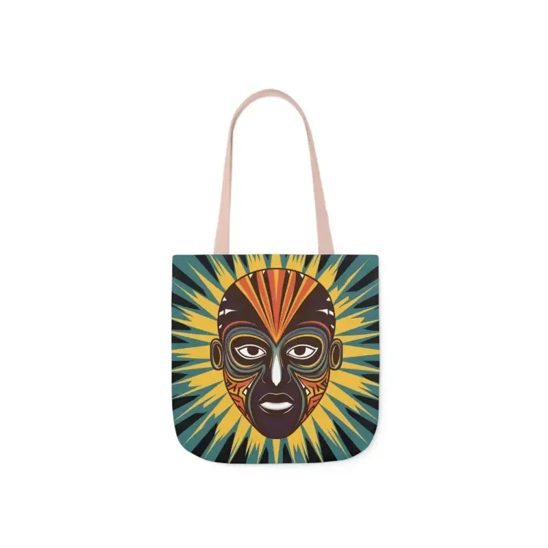 Eye Catching African Tribal Mask Canvas Tote Bag