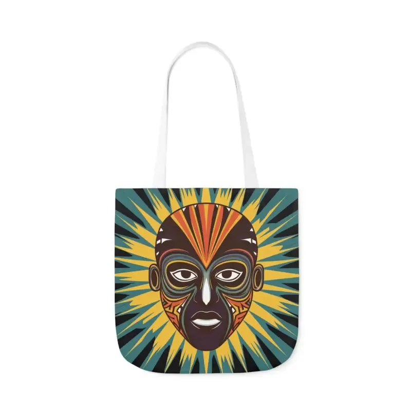 Eye Catching African Tribal Mask Canvas Tote Bag