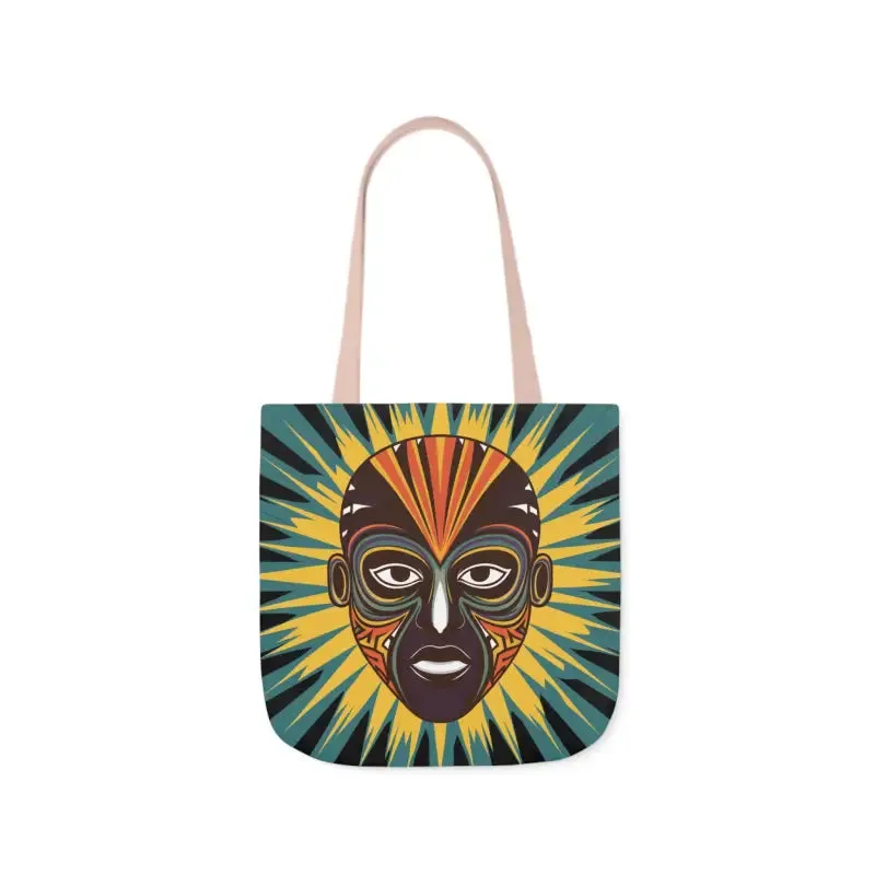 Eye Catching African Tribal Mask Canvas Tote Bag