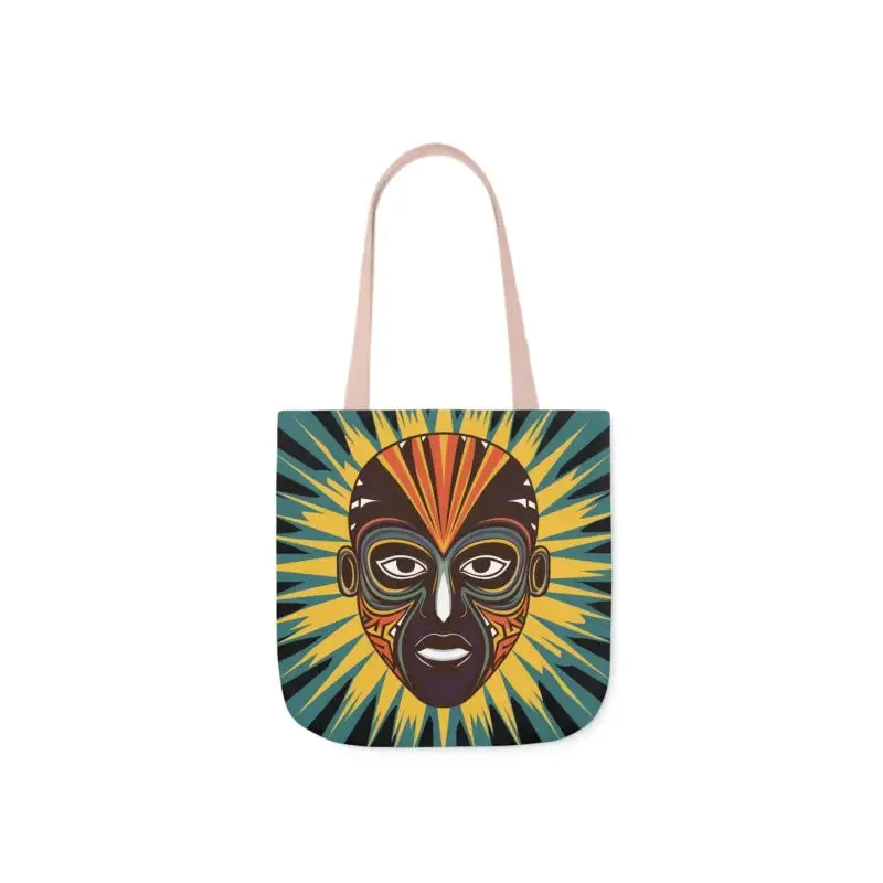 Eye Catching African Tribal Mask Canvas Tote Bag