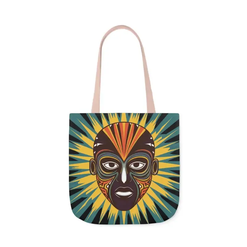 Eye Catching African Tribal Mask Canvas Tote Bag