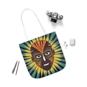 Eye Catching African Tribal Mask Canvas Tote Bag