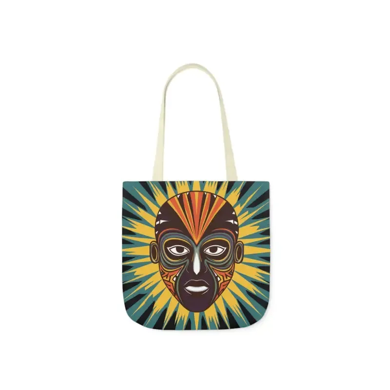 Eye Catching African Tribal Mask Canvas Tote Bag