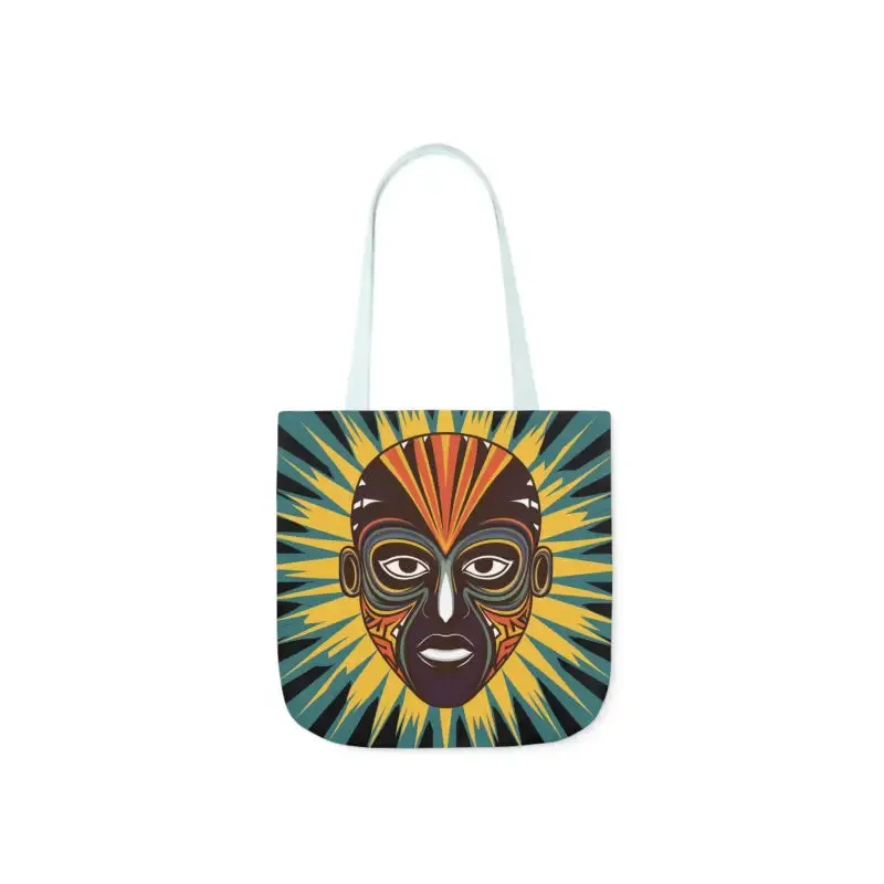 Eye Catching African Tribal Mask Canvas Tote Bag
